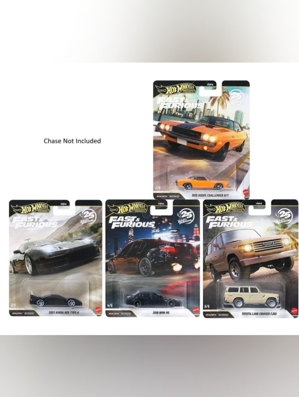 Hot Wheels 2026 Fast & Furious 25th Anniversary Q Case, 4 Car Set (No Chase)